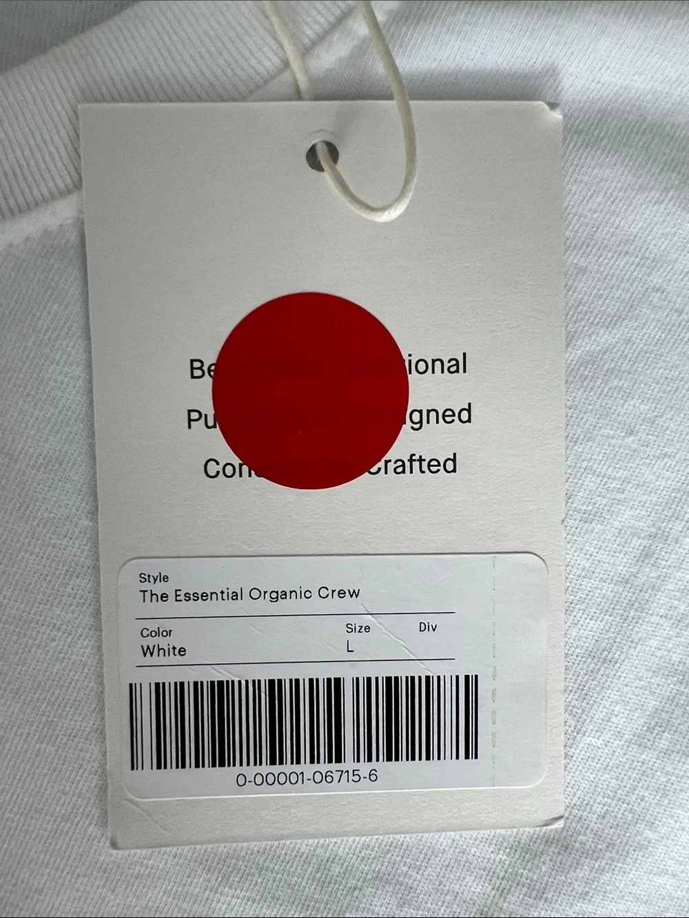 New Everlane THE ESSENTIAL ORGANIC CREW in White Size L - Picture 5 of 13